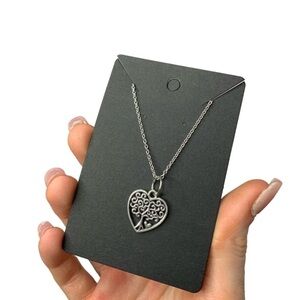 Silver heart necklace